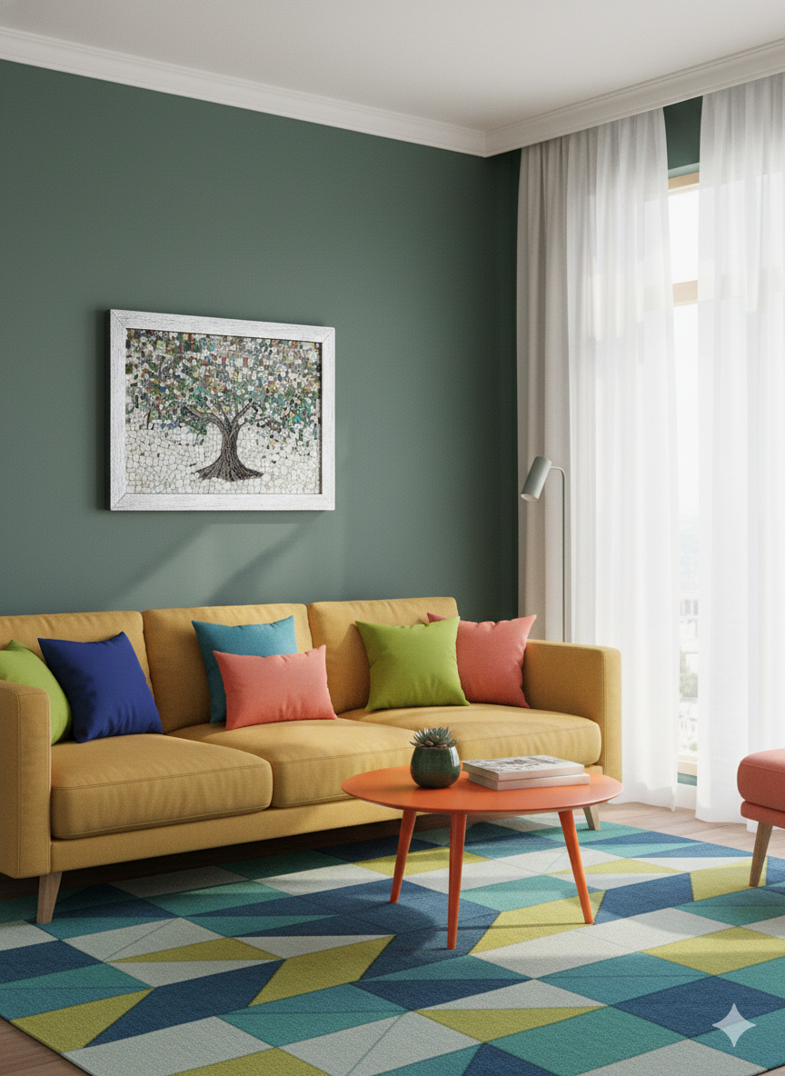 Tree of Life Mosaic Wall Art - Handcrafted Mediterranean Masterpiece