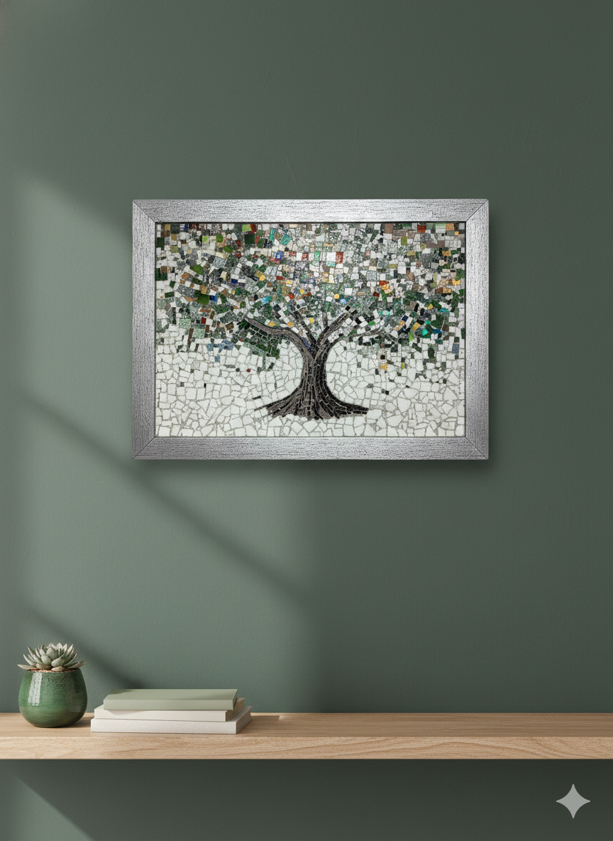 Tree of Life Mosaic Wall Art - Handcrafted Mediterranean Masterpiece