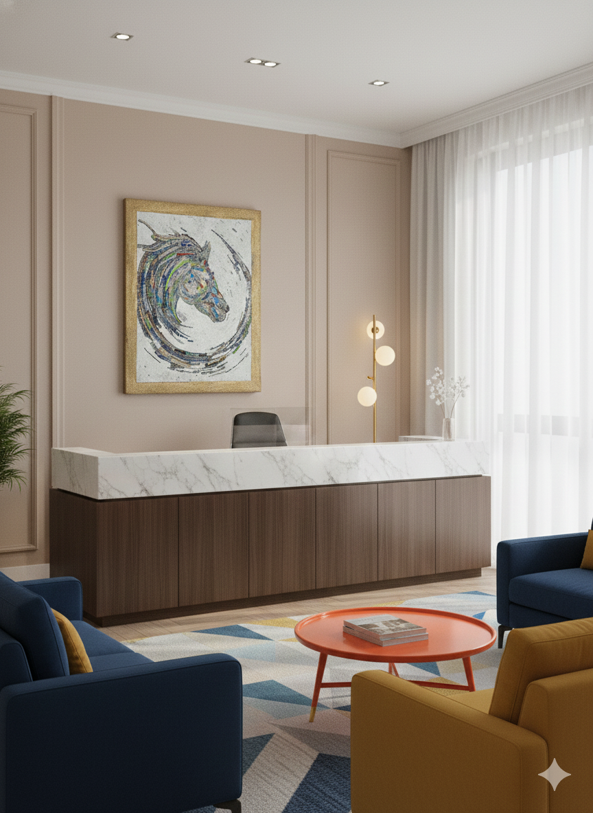 Horse Mosaic Wall Art - Traditional Technique