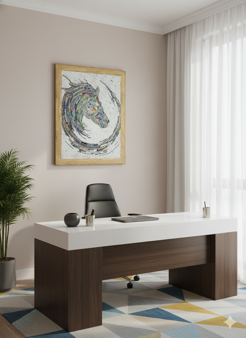 Horse Mosaic Wall Art - Traditional Technique