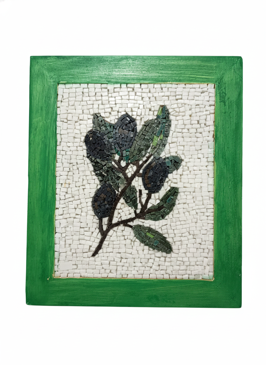 Handmade Olive Branch Mosaic - Traditional Greek Art