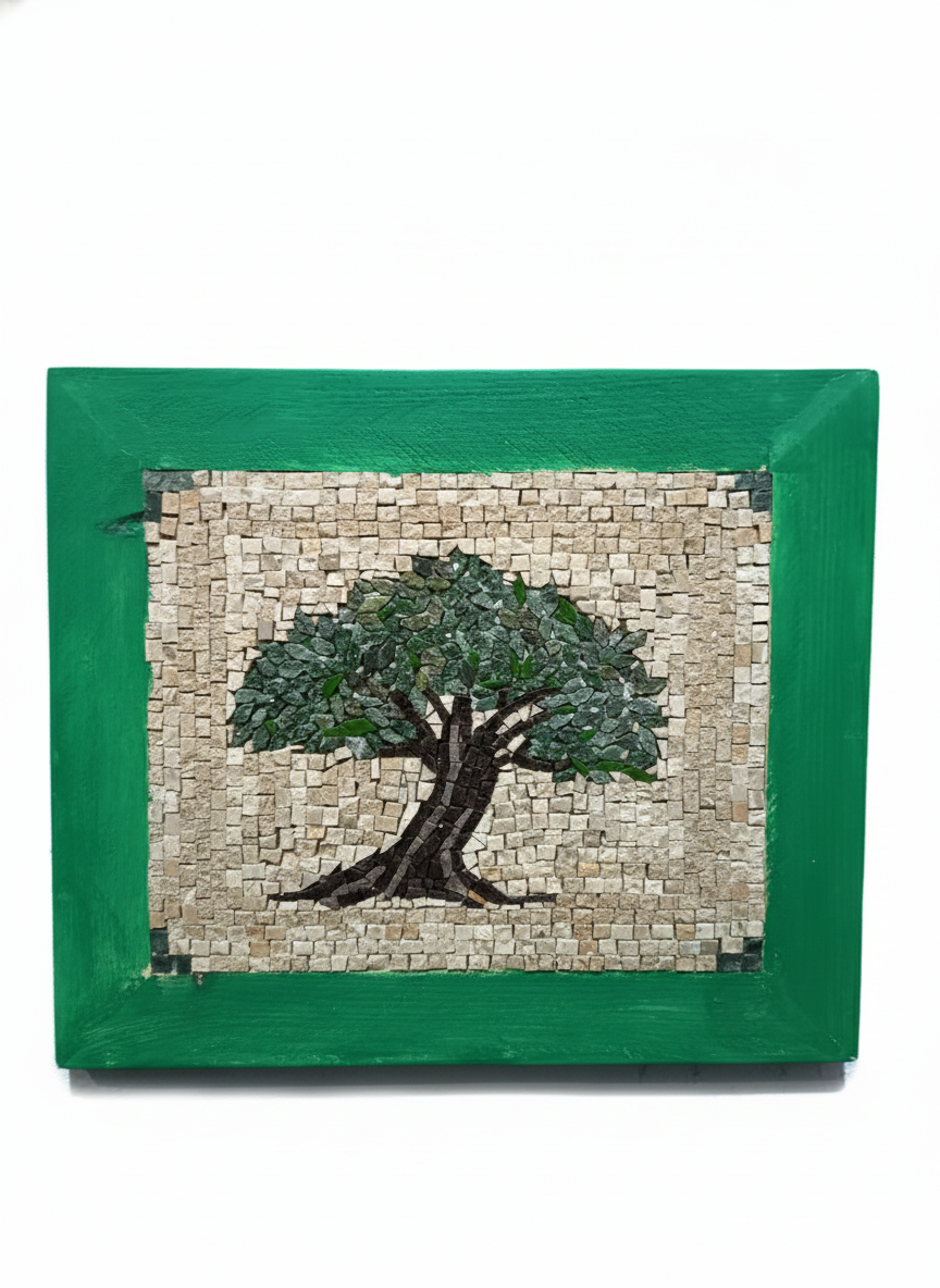Handmade Olive Tree Mosaic - Traditional Greek Art