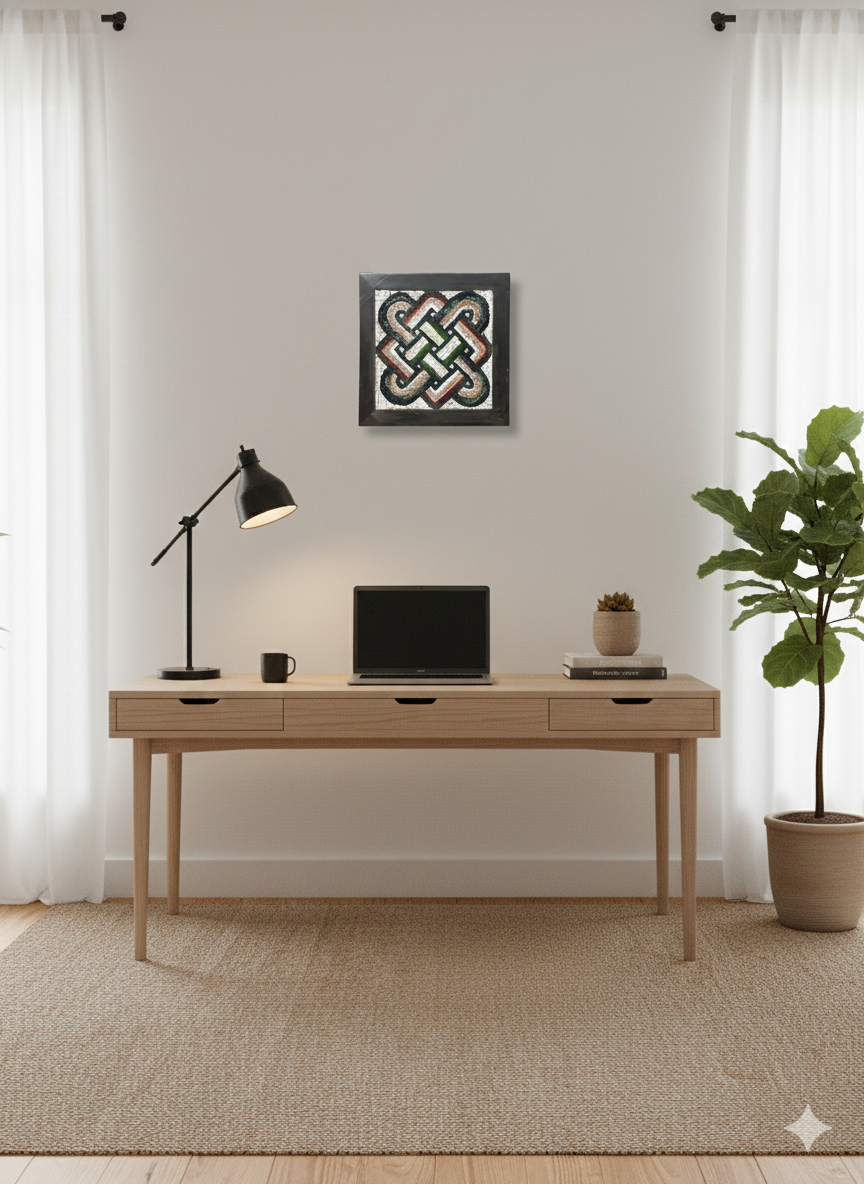 Celtic Knot Mosaic Wall Art - Handcrafted Eternal Symbol