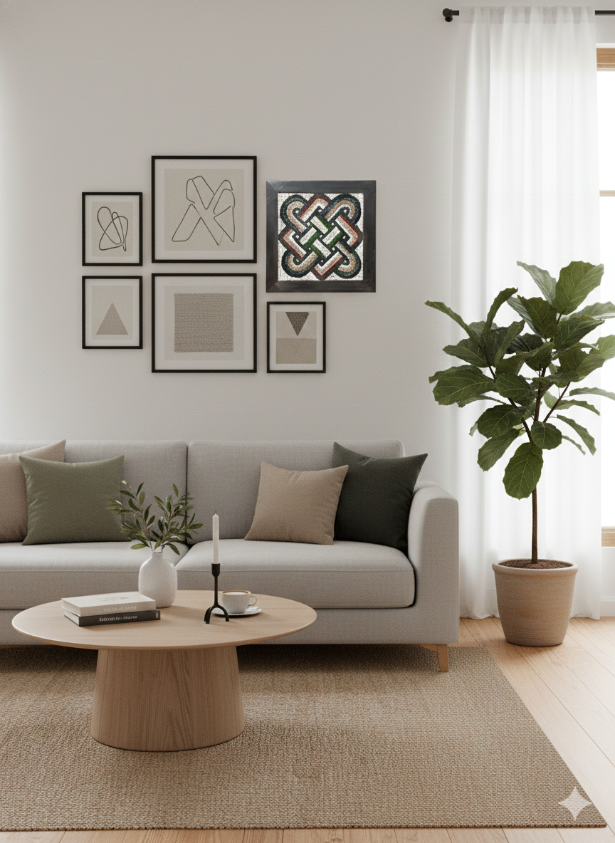 Celtic Knot Mosaic Wall Art - Handcrafted Eternal Symbol