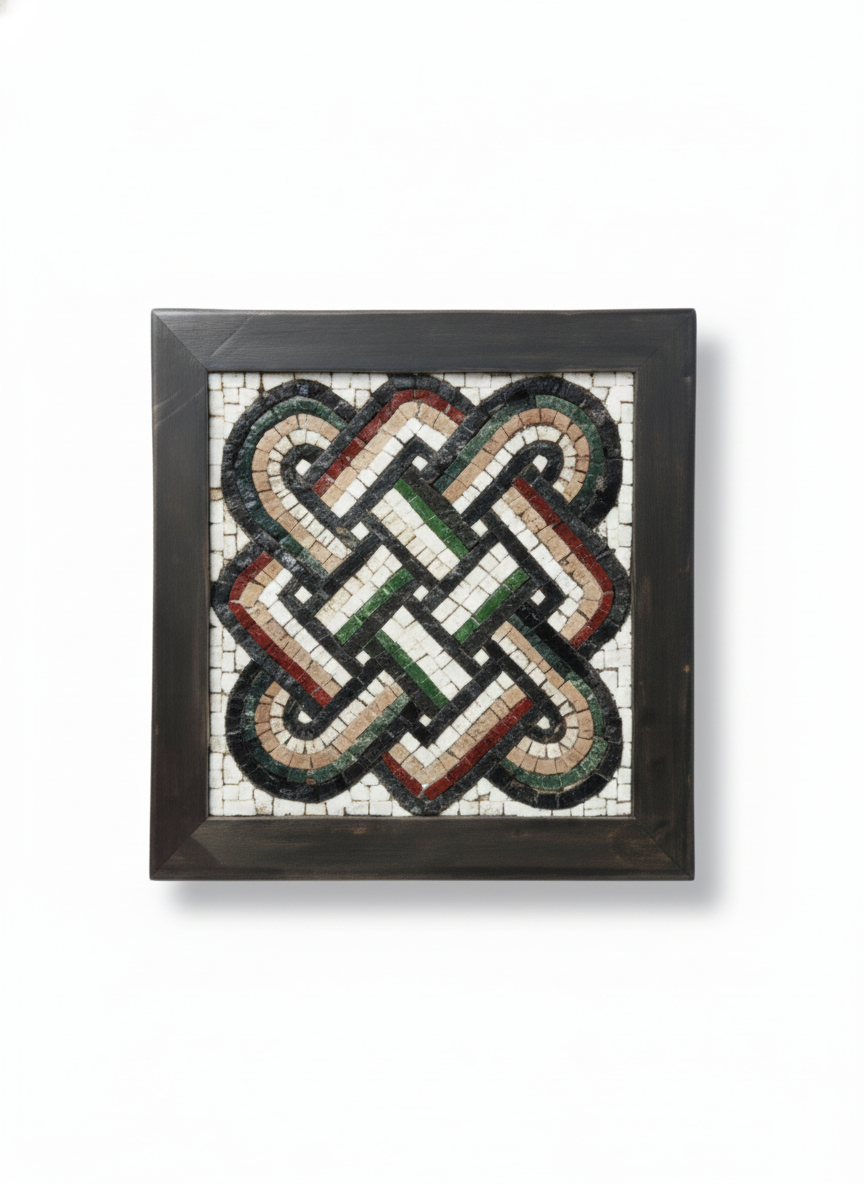 Celtic Knot Mosaic Wall Art - Handcrafted Eternal Symbol