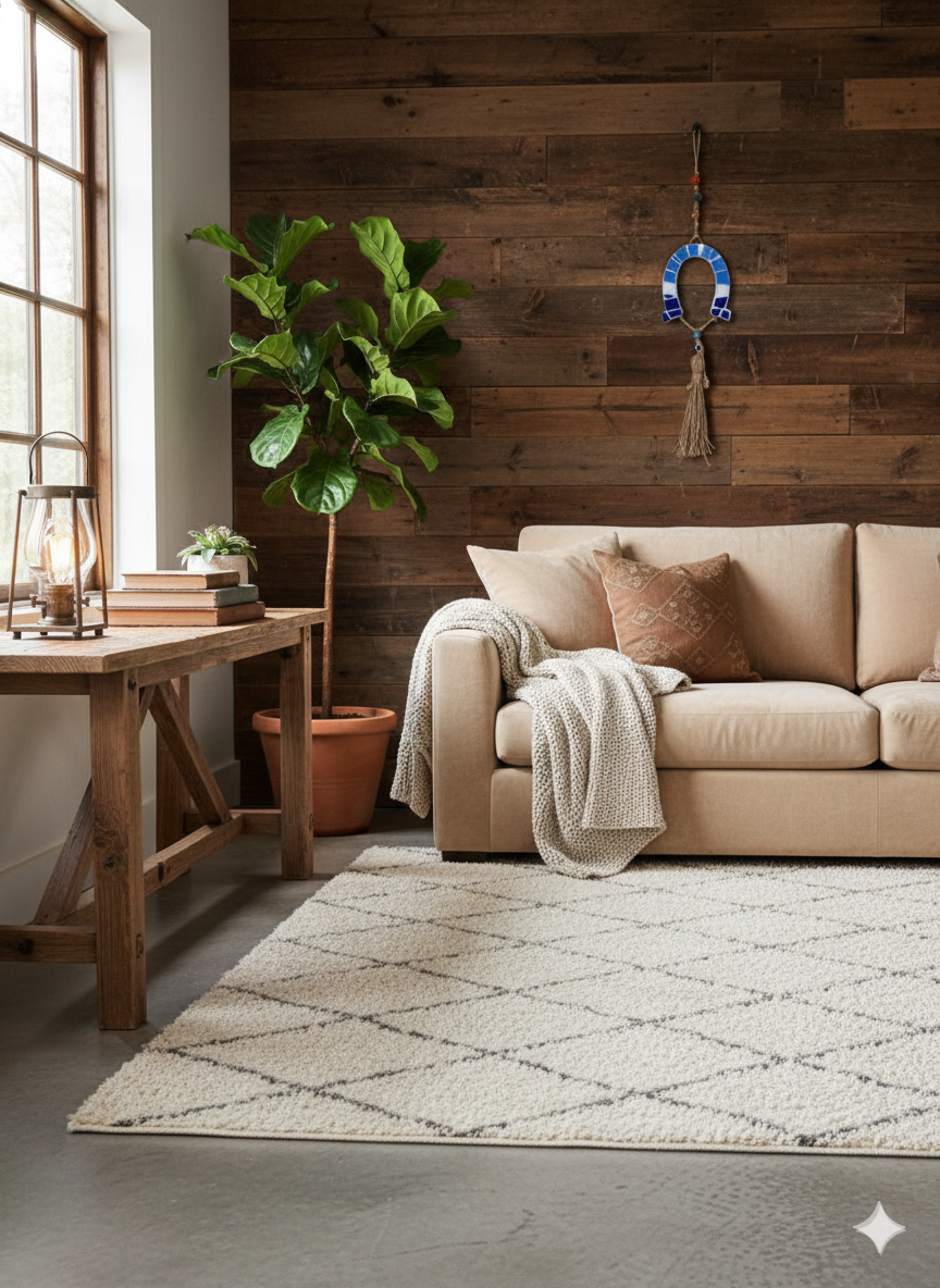 Horseshoe Wall Hanging – Handmade Mosaic – Blue – Evil Eye