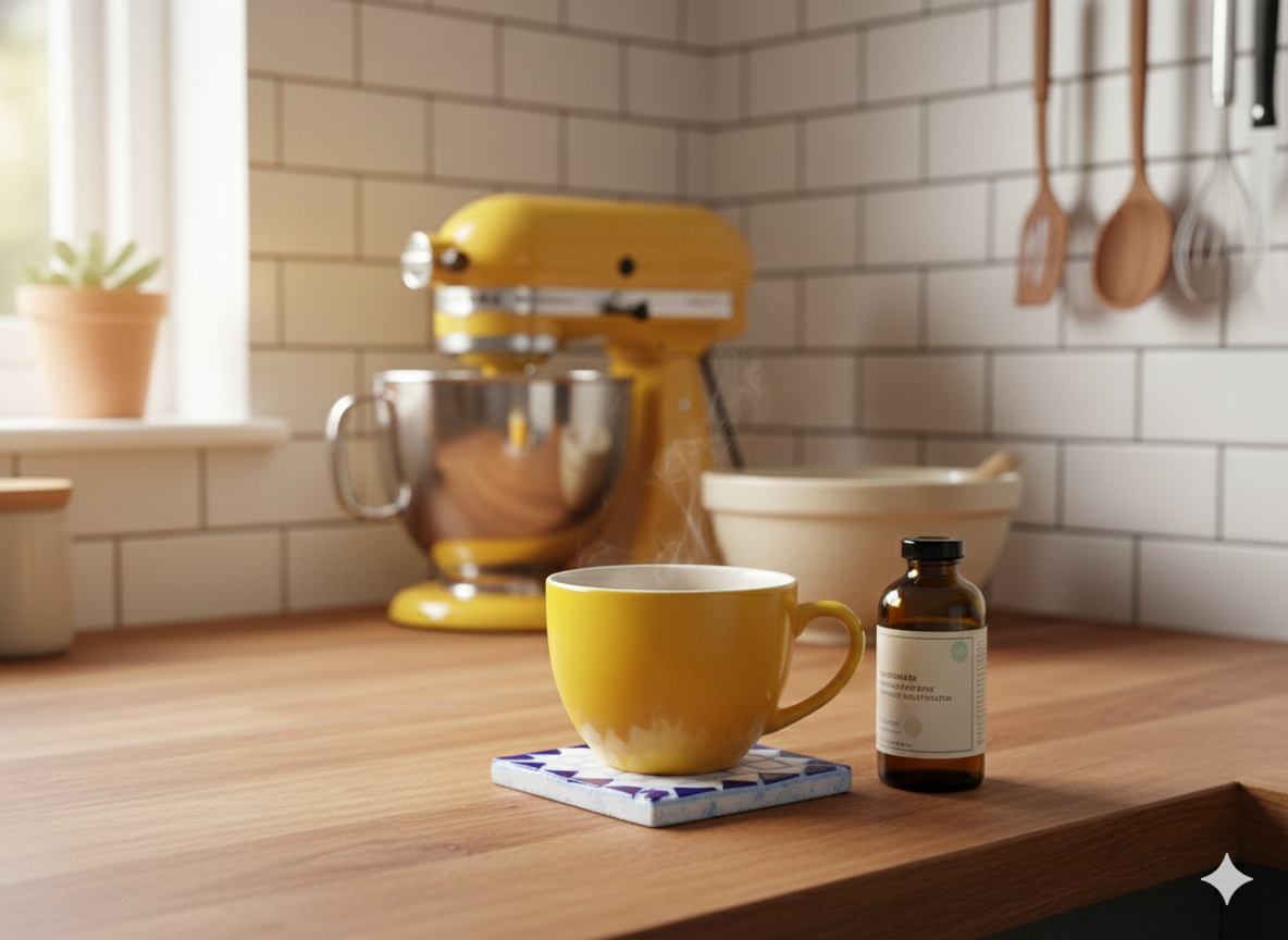 Glass Mosaic Coaster - Blue & White Pattern